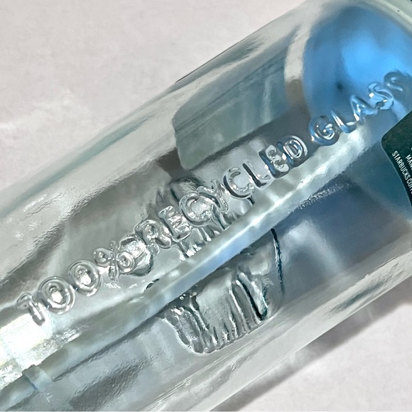 Starbucks Recycled Triangle Glass Cold Cup Tumbler with Straw Green 16oz - Picture 11 of 15